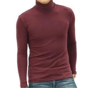 New Denver Hayes Maroon turtleneck Long Sleeve Tee